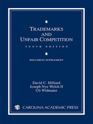 cover image of Trademarks and Unfair Competition